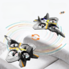 V17 Jet Fighter RC Plane – 2.4GHz Remote Control Drone with 360° Stunt Flip, LED Lights, and Gravity Sensing for Kids & Adults