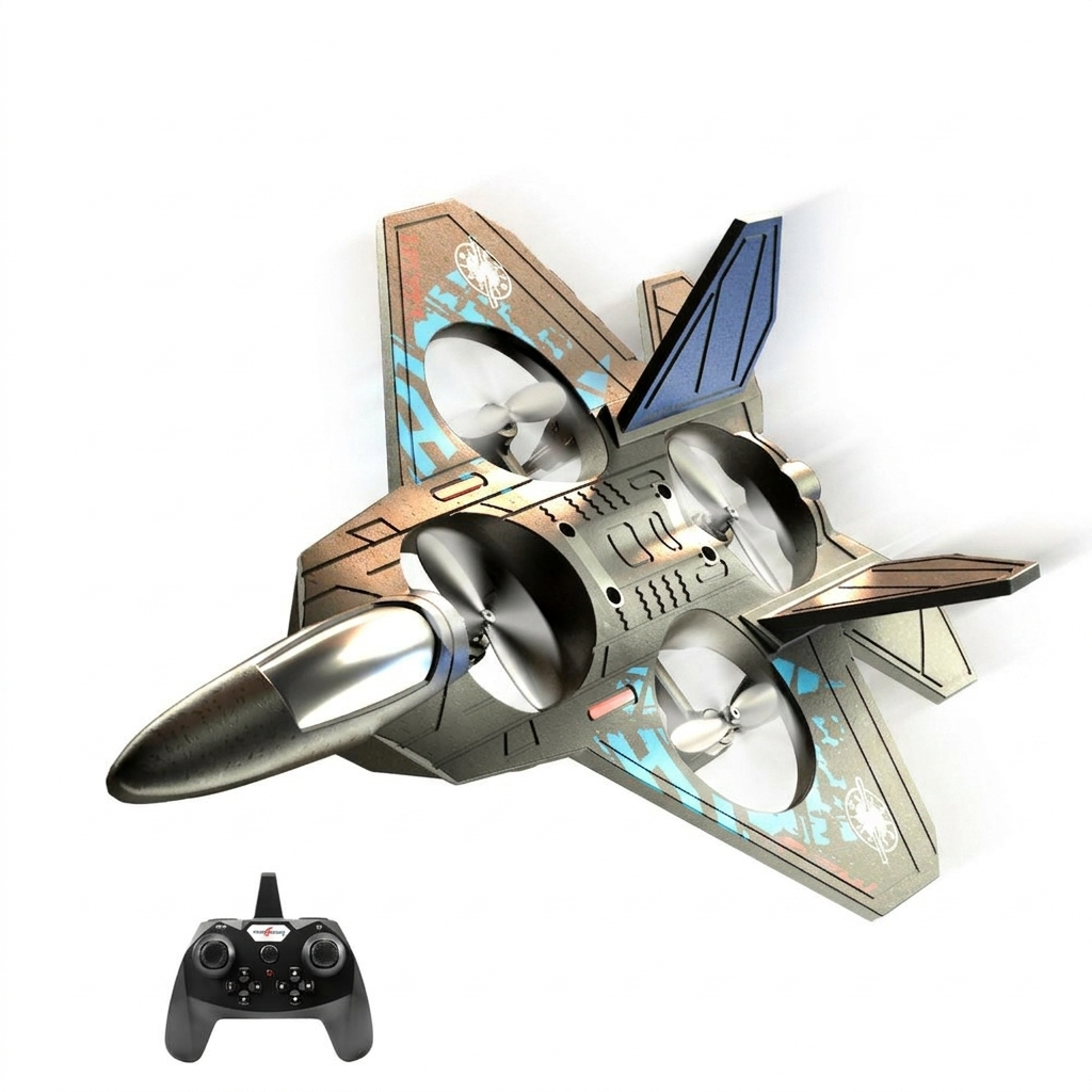 4-Channel RC Fighter Jet Drone with LED Lights – High-Speed Remote Control Airplane Toy for Kids & Adults