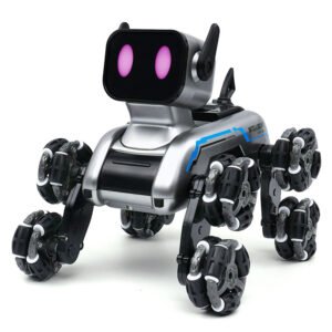 Intelligent Remote Control Stunt Dog – Programmable AI Robot Pet with Mecanum Wheels, LED Eyes, and 360° Drift Capabilities