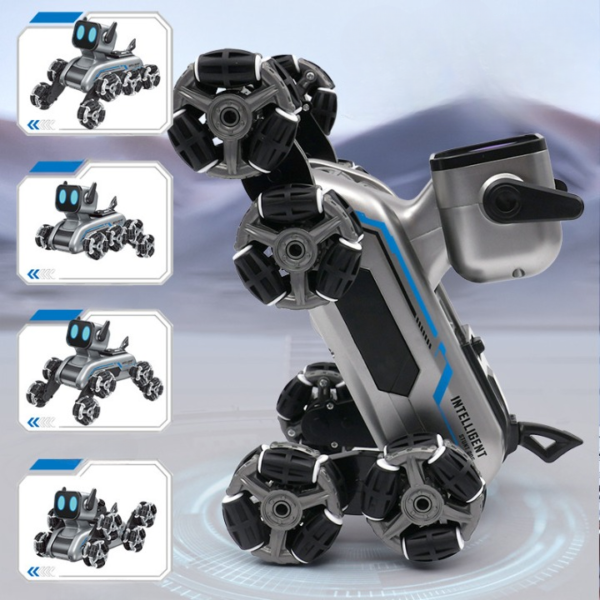 Intelligent Remote Control Stunt Dog – Programmable AI Robot Pet with Mecanum Wheels, LED Eyes, and 360° Drift Capabilities