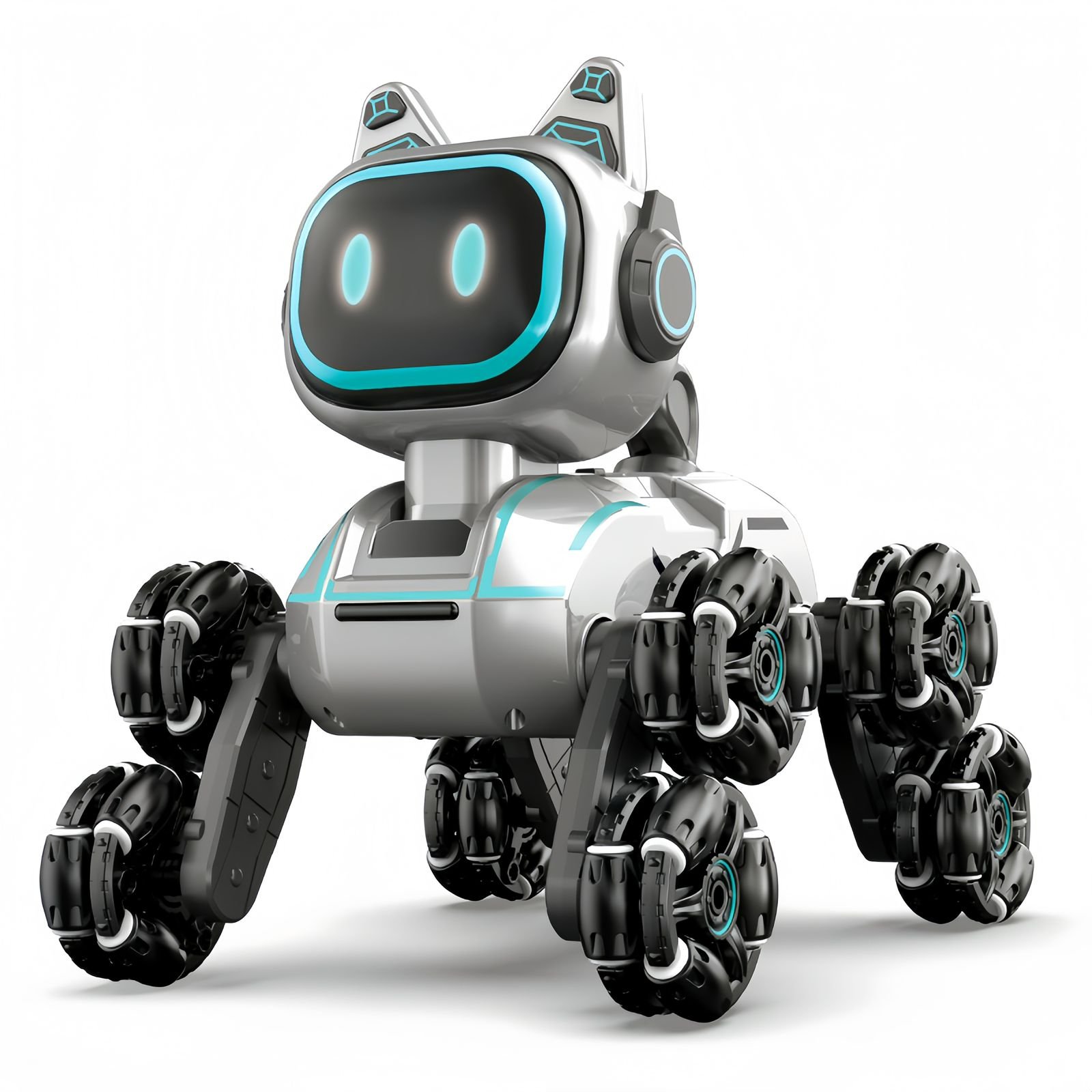 Intelligent Remote Control Stunt Dog – Programmable AI Robot Pet with Mecanum Wheels, LED Eyes, and 360° Drift Capabilities